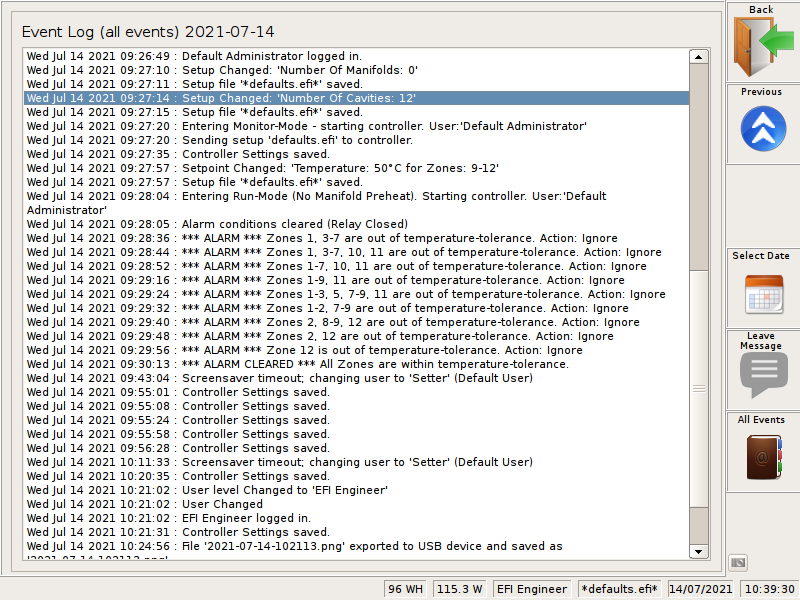 CM8 Data Logs